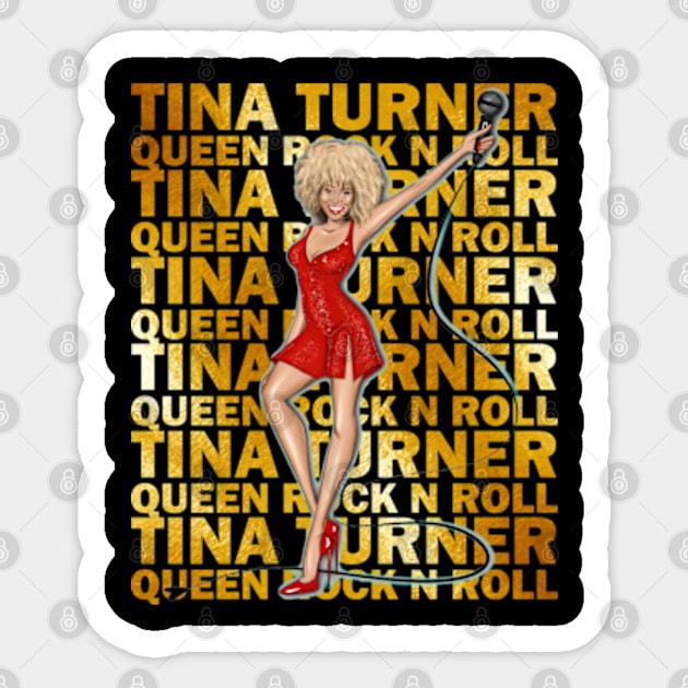 TINA TURNER QUEEN ROCK N ROLL Sticker by SKULLBERRY